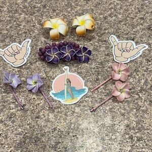 Hawaiian Floral Hair Accessories Set